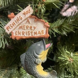 Fishing You A Merry Christmas Fish Ornament